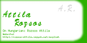 attila rozsos business card